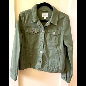 Market&Spruce green denim jacket